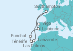 Itinéraire -  Iles Canaries et Madère TI - MSC Croisières