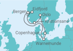 Itinéraire -  Allemagne, Norvège TI - MSC Croisières