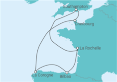 Itinéraire -  Espagne, France TI - MSC Croisières
