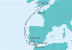 Itinéraire -  Portugal, Gibraltar, Espagne TI - MSC Croisières