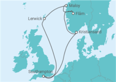 Itinéraire -  Royaume-Uni, Norvège TI - MSC Croisières