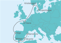 Itinéraire -  France, Espagne TI - Costa Croisières
