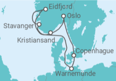 Itinéraire -  Norvège, Danemark TI - MSC Croisières