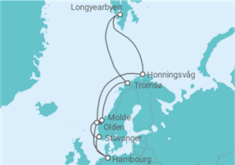 Itinéraire -  Norvège TI - MSC Croisières