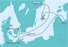 Itinéraire -  Lettonie, Suède, Danemark TI - MSC Croisières