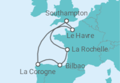 Itinéraire -  Espagne, France TI - MSC Croisières