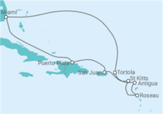 Itinéraire -  Porto Rico, Antigua et Barbuda, Iles Vierges Britanniques - Regent Seven Seas