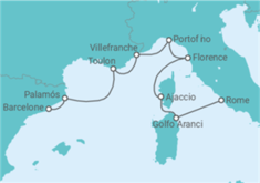 Itinéraire -  Espagne, France, Italie - Regent Seven Seas