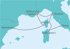 Itinéraire -  France, Italie - Regent Seven Seas