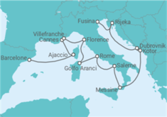 Itinéraire -  De Barcelone à Fusina (Italia) - Regent Seven Seas