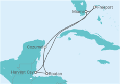 Itinéraire -  Honduras, Mexique - Regent Seven Seas