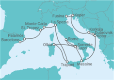 Itinéraire -  De Barcelone à Fusina (Italia) - Regent Seven Seas