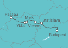 Itinéraire -  Le beau Danube bleu - Vols inclus - CroisiEurope