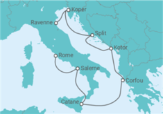Itinéraire -  Italie, Grèce, Monténégro, Croatie, Slovénie - Norwegian Cruise Line
