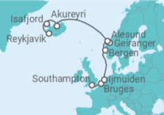 Itinéraire -  Belgique, Hollande, Norvège, Islande - Norwegian Cruise Line