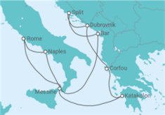Itinéraire -  Italie, Grèce, Croatie - Celebrity Cruises