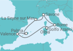 Itinéraire -  Espagne, Italie TI - Costa Croisières