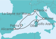 Itinéraire -  Espagne, Italie TI - Costa Croisières
