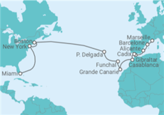 Itinéraire -  De Marseille à Miami TI - MSC Croisières