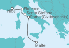 Itinéraire -  Italie - Silversea