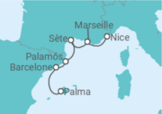 Itinéraire -  Espagne, France - Silversea