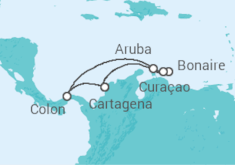 Itinéraire -  Curaçao, Bonaire, Saint-Eustache et Saba, Aruba, Panama - Royal Caribbean