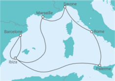 Itinéraire -  Secret de la Méditerranée - Costa Croisières
