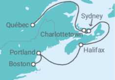 Itinéraire -  Canada, États-Unis - Holland America Line