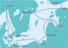 Itinéraire -  Norvège, Allemagne, Pologne, Lituanie, Lettonie, Suède, Estonie - Norwegian Cruise Line
