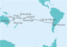 Itinéraire -  Nouvelle Calédonie, Îles Fidji, Polynésie Française - Costa Croisières