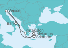Itinéraire -  Italie, Grèce TI - Costa Croisières