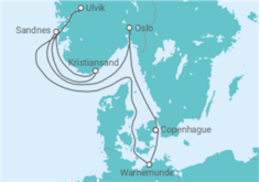 Itinéraire -  Allemagne, Norvège - Boissons incluses - Vols inclus - MSC Croisières