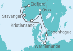 Itinéraire -  Allemagne, Norvège - Vols inclus - MSC Croisières