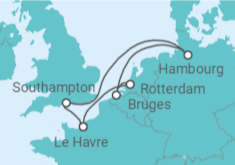 Itinéraire -  Royaume-Uni, Allemagne, Belgique, Hollande - Boissons incluses - MSC Croisières