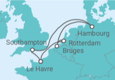 Itinéraire -  Allemagne, Belgique, Hollande, France - Boissons incluses - MSC Croisières