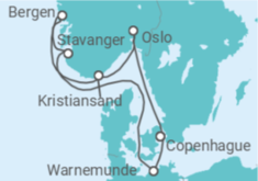 Itinéraire -  Allemagne, Norvège - MSC Croisières