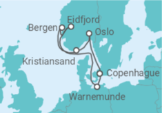 Itinéraire -  Allemagne, Norvège - MSC Croisières
