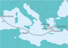 Itinéraire -  Malte, Grèce, Turquie - Royal Caribbean