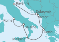 Itinéraire -  Croatie, Monténégro, Grèce, Italie - Royal Caribbean
