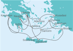 Itinéraire -  Grèce, Turquie - Silversea