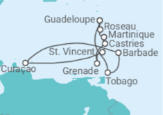 Itinéraire -  Plages de rêve et Culture Créole - CFC Compagnie Française de Croisières