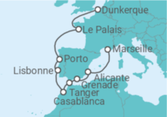 Itinéraire -  Trésors de l’Atlantique - CFC Compagnie Française de Croisières