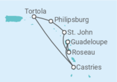 Itinéraire -  Le meilleur des Antilles - CFC Compagnie Française de Croisières