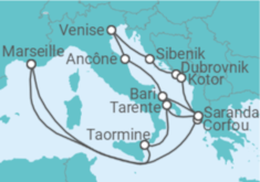 Itinéraire -  Joyaux de l’Adriatique - CFC Compagnie Française de Croisières