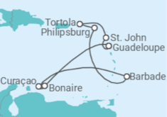 Itinéraire -  Saveurs des Antilles - CFC Compagnie Française de Croisières