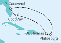 Itinéraire -  Iles Vierges Américaines, Saint Martin - Vols et Hôtel inclus - Royal Caribbean