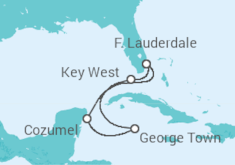 Itinéraire -  États-Unis, Iles Caiman, Mexique - Celebrity Cruises