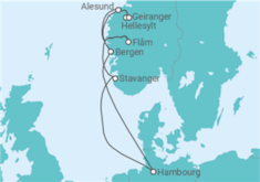 Itinéraire -  Norvège - Costa Croisières