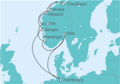 Itinéraire -  Norvège - Boissons incluses - Vols inclus - MSC Croisières