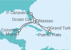 Itinéraire -  Bahamas, États-Unis, Mexique - MSC Croisières